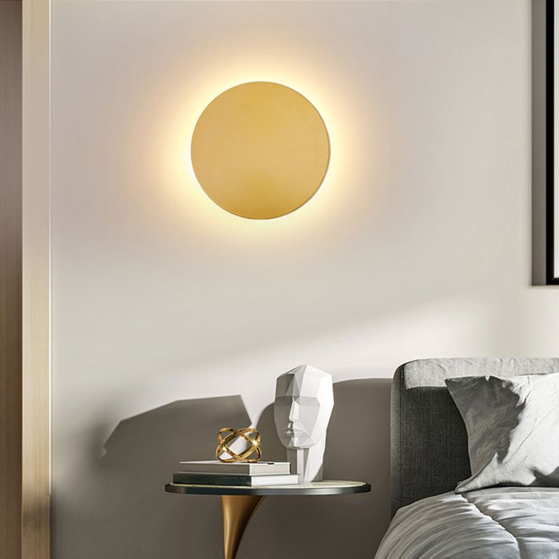 GlowNight – Metal Round Wall Light for Bedroom