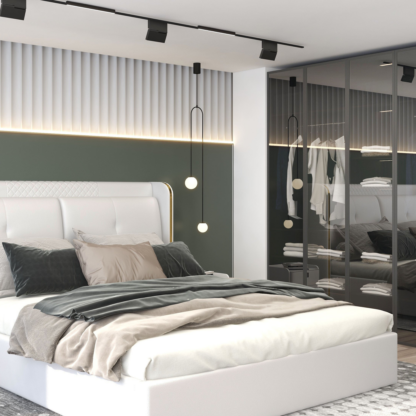 Modern Glass U-Shaped Light for Living Room and Bedroom