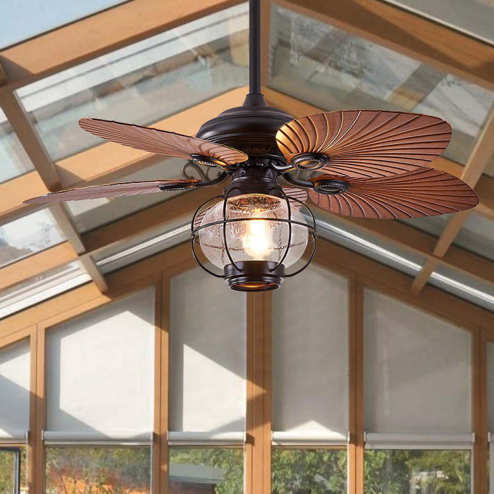 Black Vintage Ceiling Fan Light