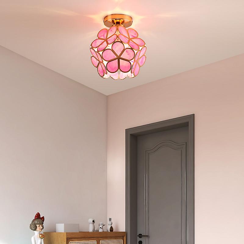 Flowers Style Glass Hallway Ceiling Lighting