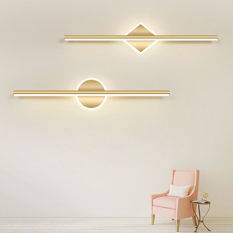 Leigh Modern Round/Square LED Wall Lamp Black/Gold Metal/Silicone Living/Sleeping/Bathroom