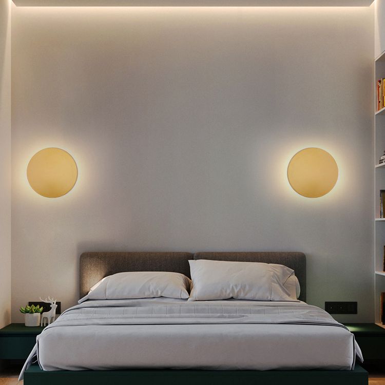 GlowNight – Metal Round Wall Light for Bedroom