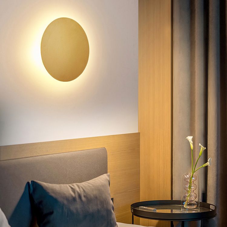 GlowNight – Metal Round Wall Light for Bedroom