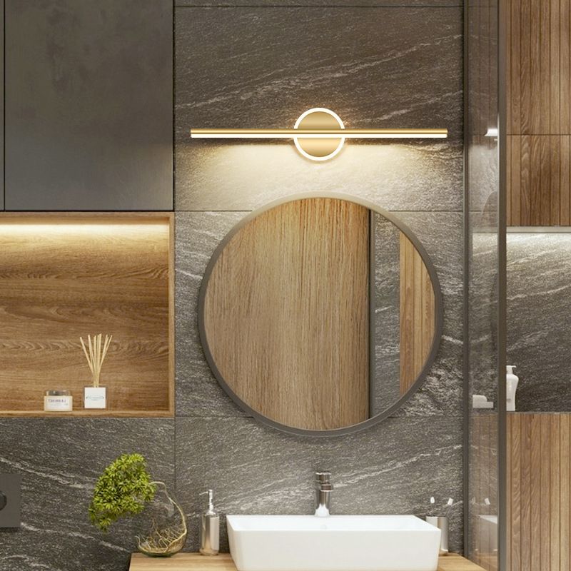 Leigh Modern Round/Square LED Wall Lamp Black/Gold Metal/Silicone Living/Sleeping/Bathroom