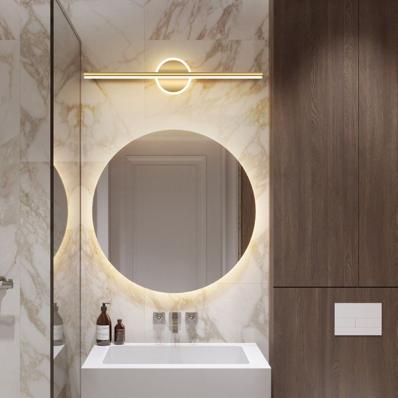 Leigh Modern Round/Square LED Wall Lamp Black/Gold Metal/Silicone Living/Sleeping/Bathroom