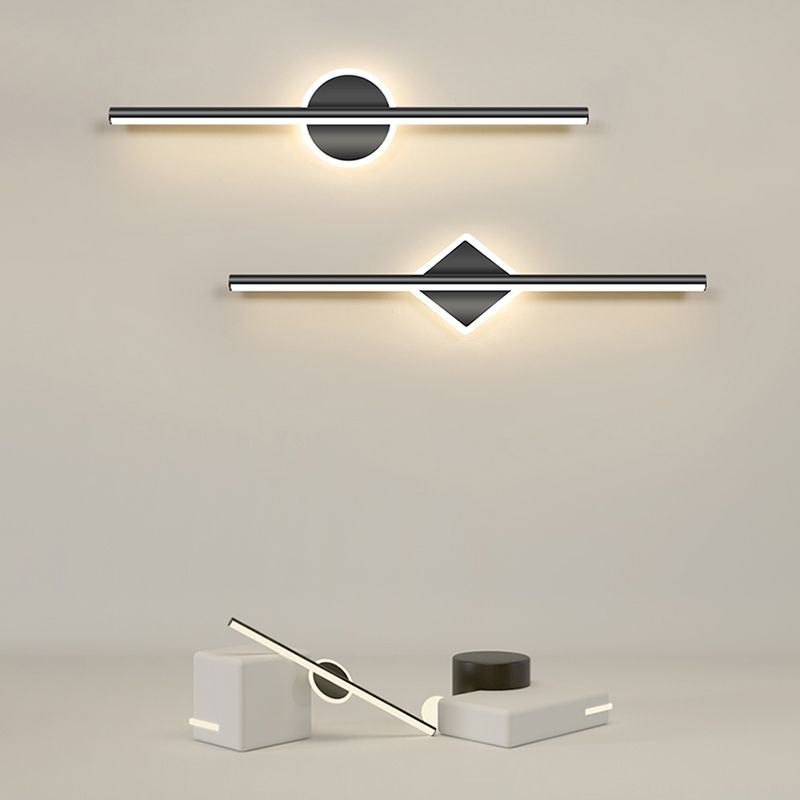 Leigh Modern Round/Square LED Wall Lamp Black/Gold Metal/Silicone Living/Sleeping/Bathroom
