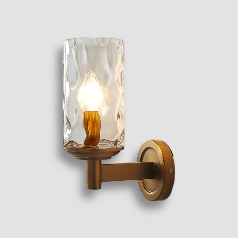 GoldenGleam – Elegant Glass Wall Light for Luxurious Ambience