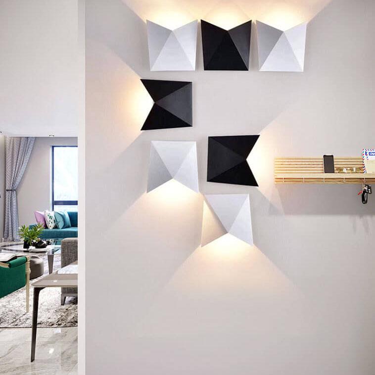 EcoLume - Modern minimalist origami LED wall lamp with 1 light