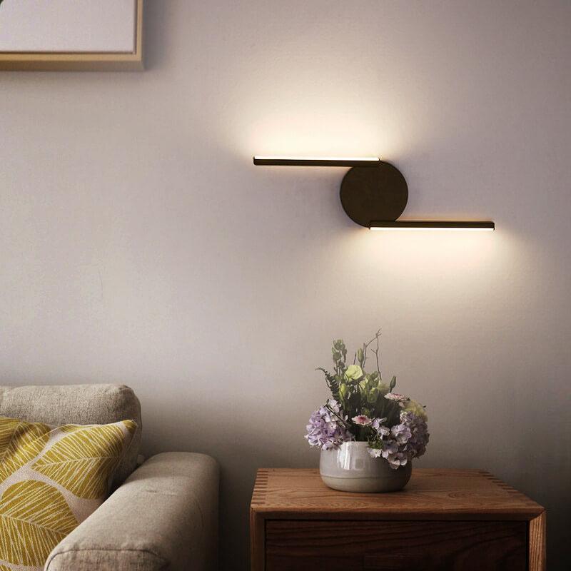 LumiLine - Modern aluminum LED wall lamp with minimalist curves