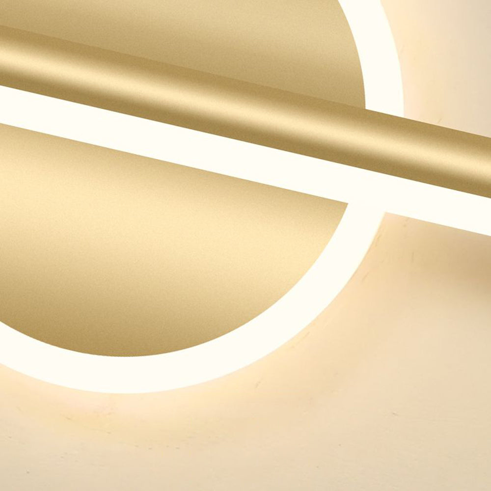 Leigh Modern Round/Square LED Wall Lamp Black/Gold Metal/Silicone Living/Sleeping/Bathroom