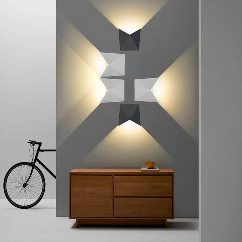 EcoLume - Modern minimalist origami LED wall lamp with 1 light