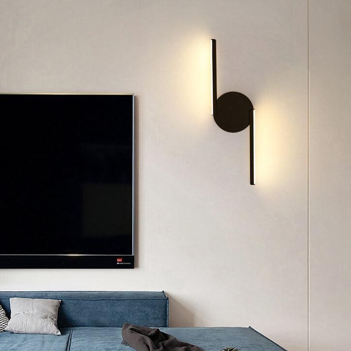 LumiLine - Modern aluminum LED wall lamp with minimalist curves