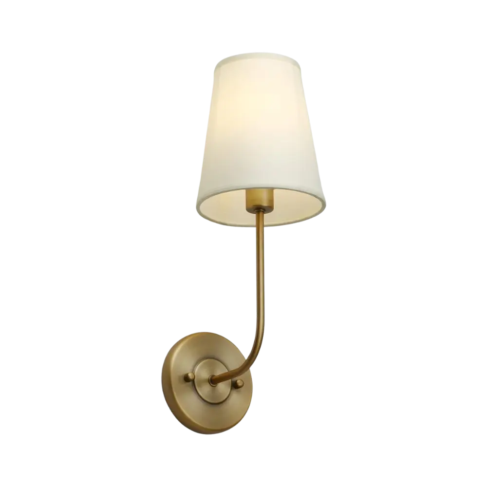 WeaveGlow – Modern Wall Lamp Featuring Woven Metal and Soft Fabric