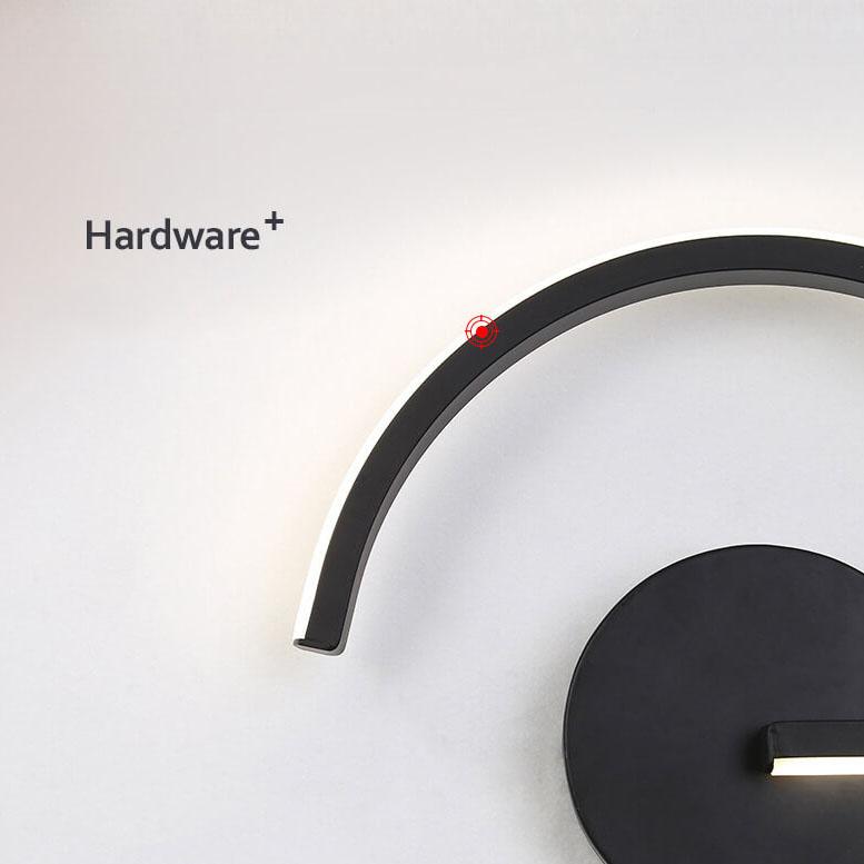 LumiLine - Modern aluminum LED wall lamp with minimalist curves