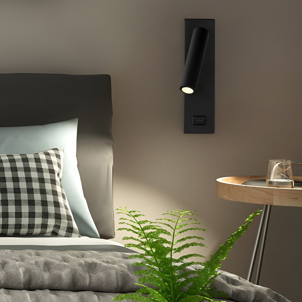 ArtiLight - Rectangular Adjustable LED Modern Wall Lamp with Switch and USB Charging Port