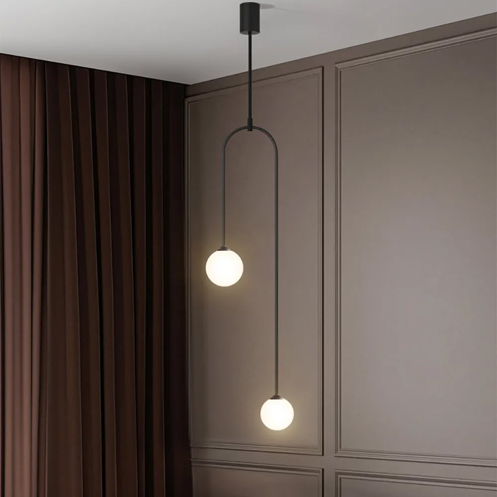 Modern Glass U-Shaped Light for Living Room and Bedroom