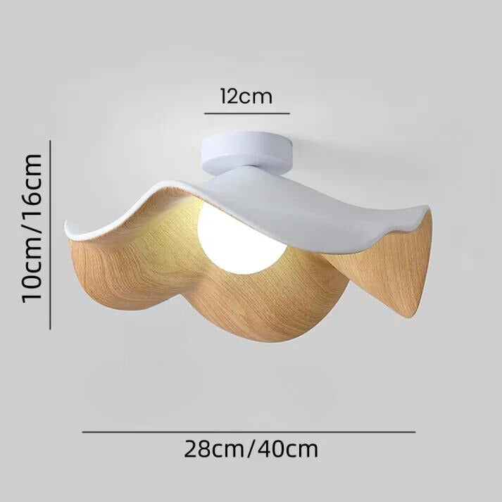 Nordic Wooden Lotus Ceiling Light