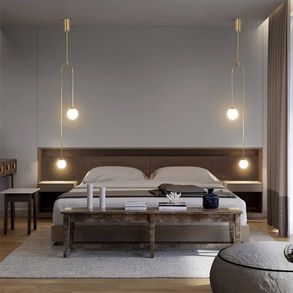 Modern Glass U-Shaped Light for Living Room and Bedroom