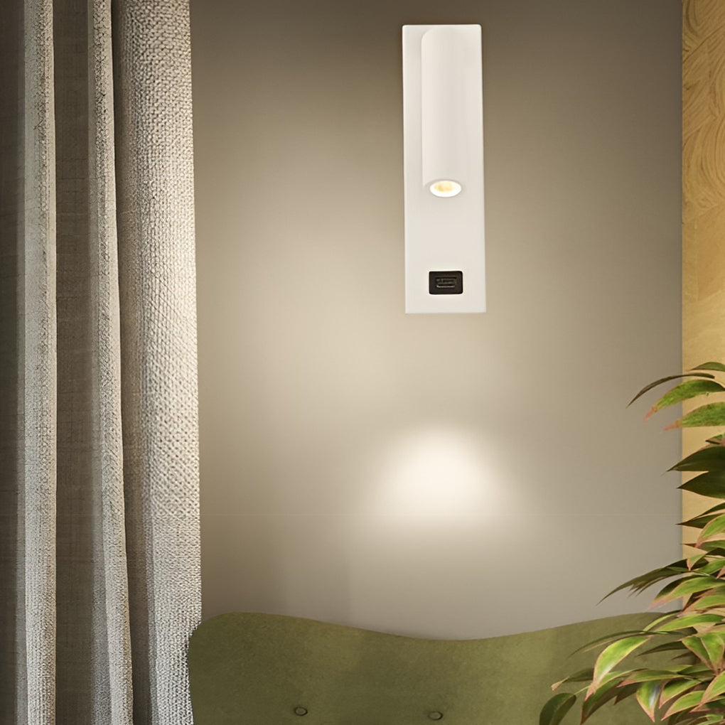 ArtiLight - Rectangular Adjustable LED Modern Wall Lamp with Switch and USB Charging Port