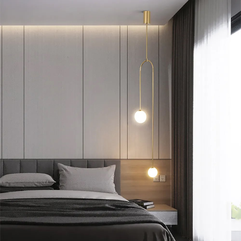 Modern Glass U-Shaped Light for Living Room and Bedroom