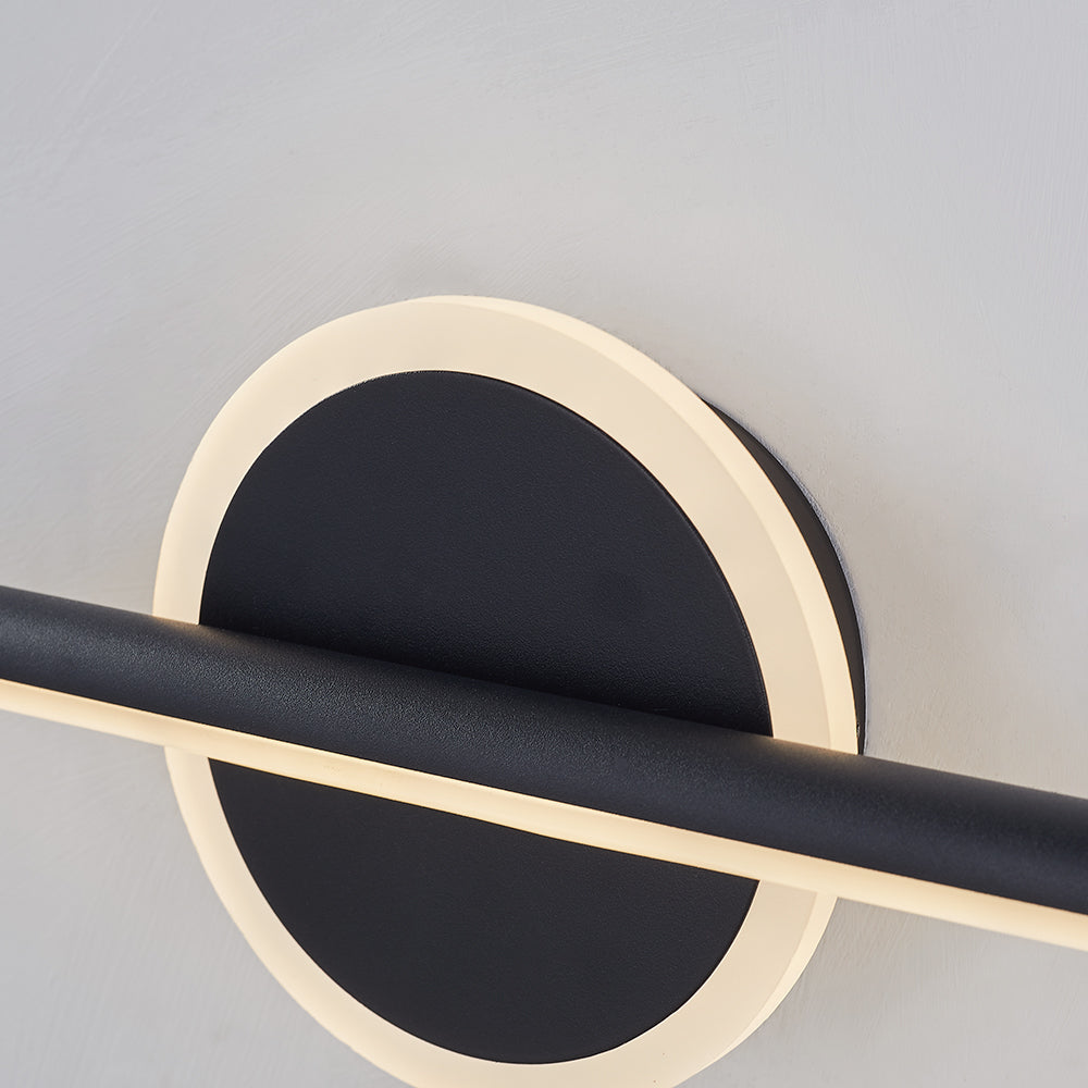 Leigh Modern Round/Square LED Wall Lamp Black/Gold Metal/Silicone Living/Sleeping/Bathroom
