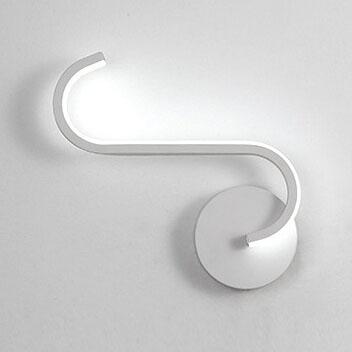 LumiLine - Modern aluminum LED wall lamp with minimalist curves