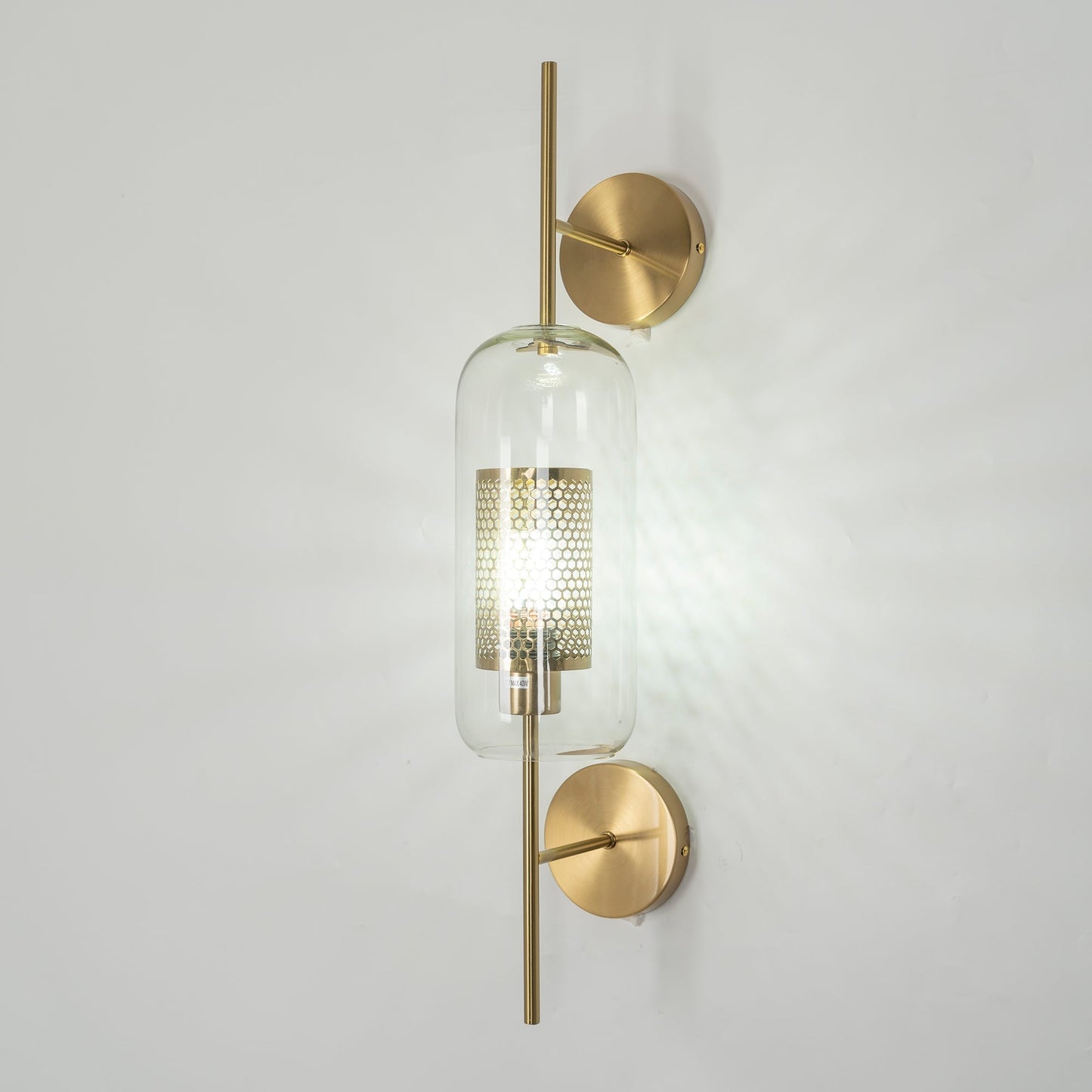 CrystalLuxe – Illuminated Glass Wall Lamp for Stylish Lighting