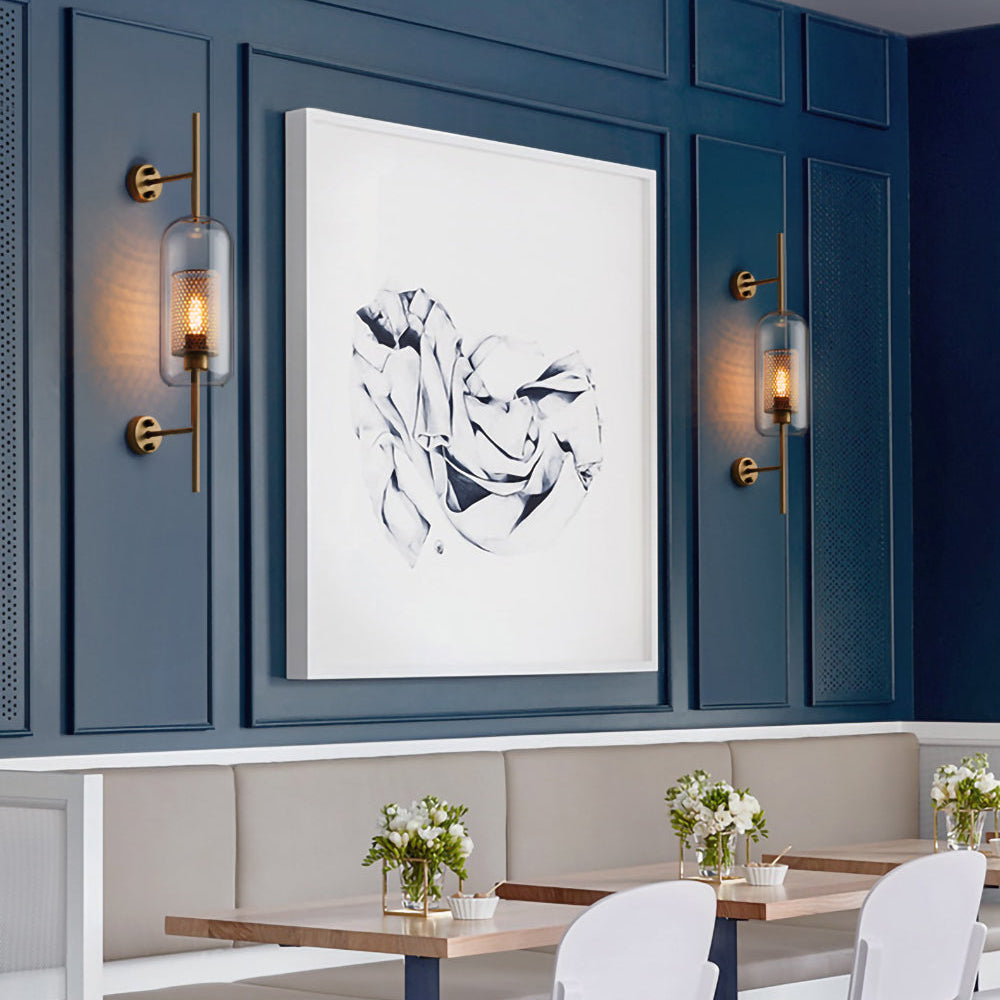 CrystalLuxe – Illuminated Glass Wall Lamp for Stylish Lighting