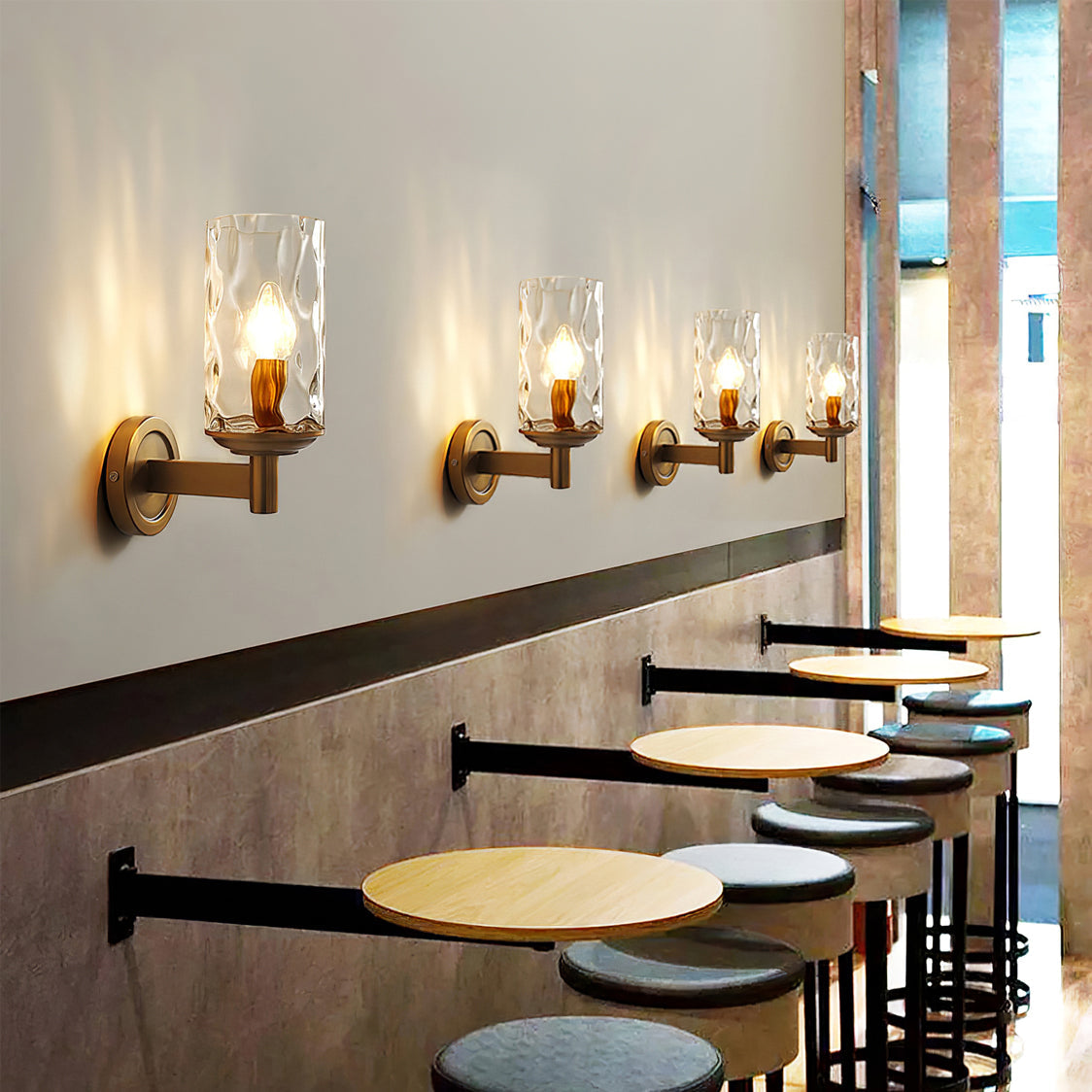 GoldenGleam – Elegant Glass Wall Light for Luxurious Ambience