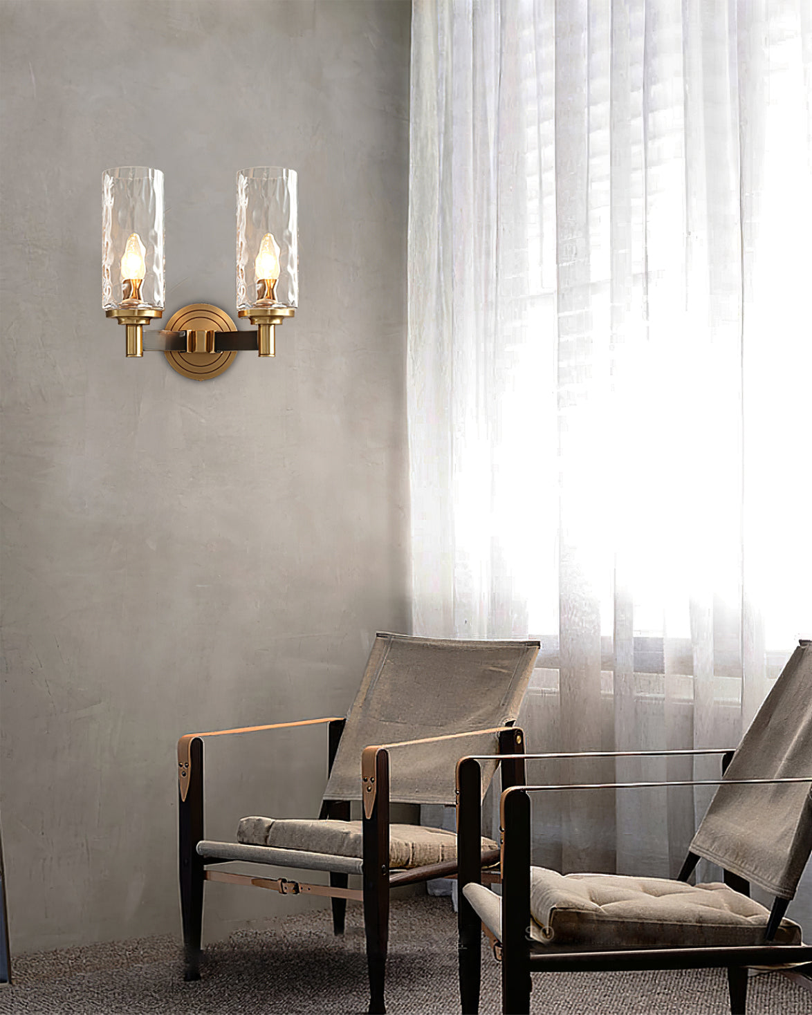 GoldenGleam – Elegant Glass Wall Light for Luxurious Ambience