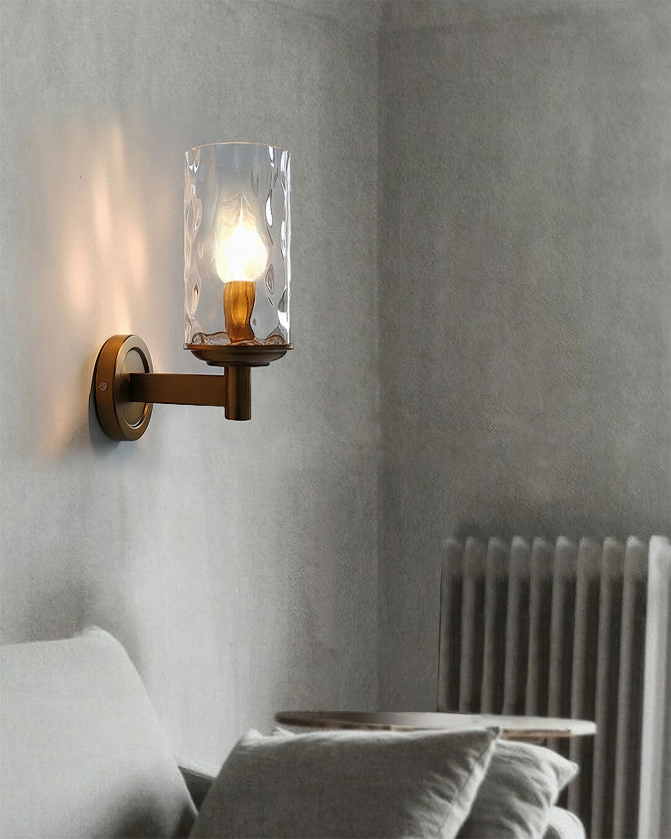 GoldenGleam – Elegant Glass Wall Light for Luxurious Ambience