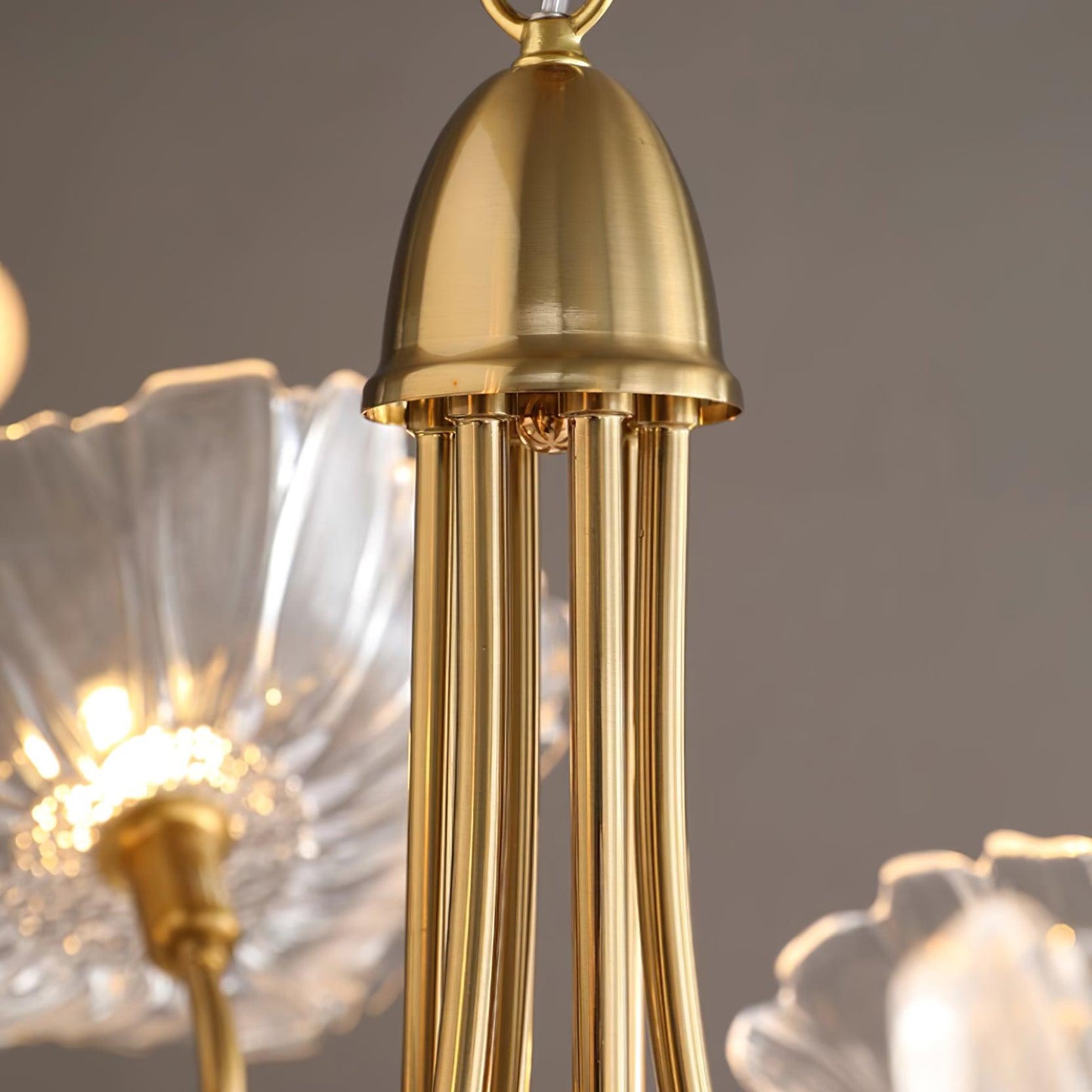 Glass flower chandelier