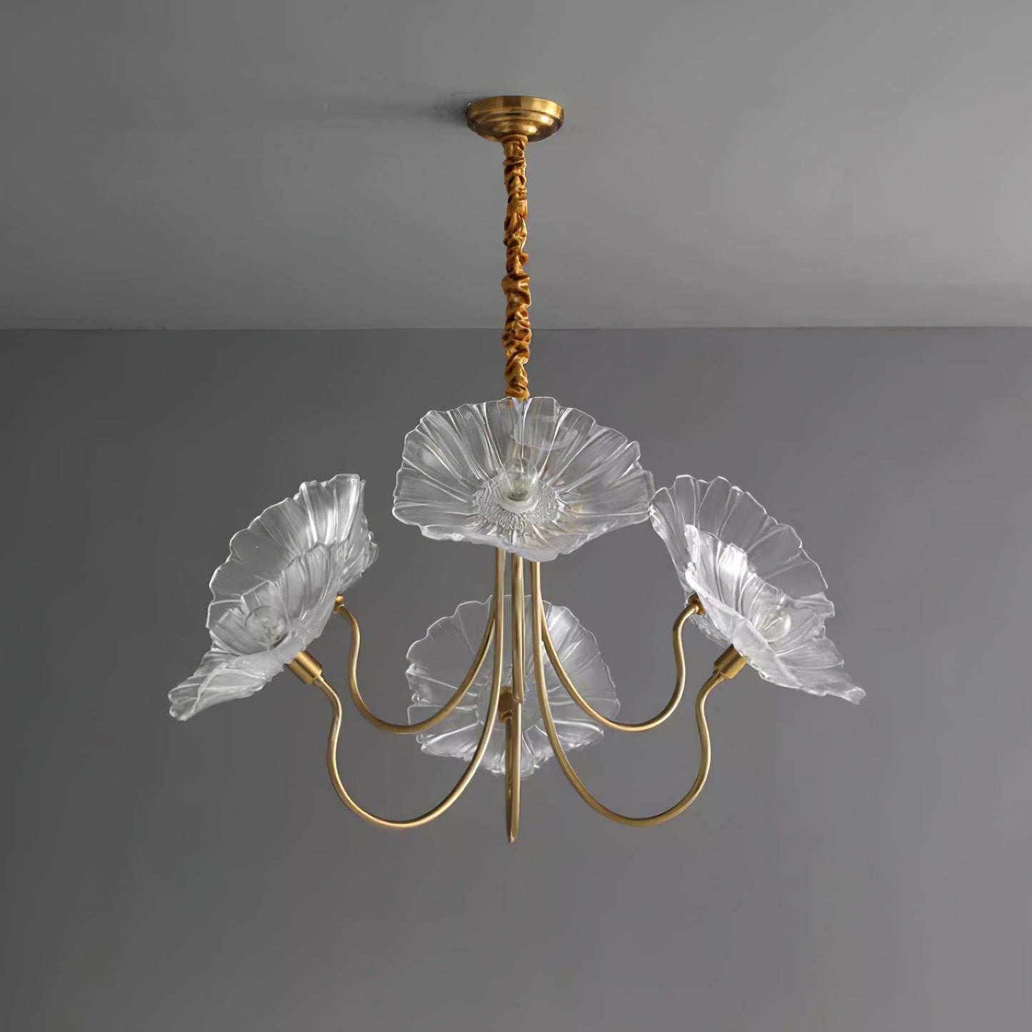 Glass flower chandelier