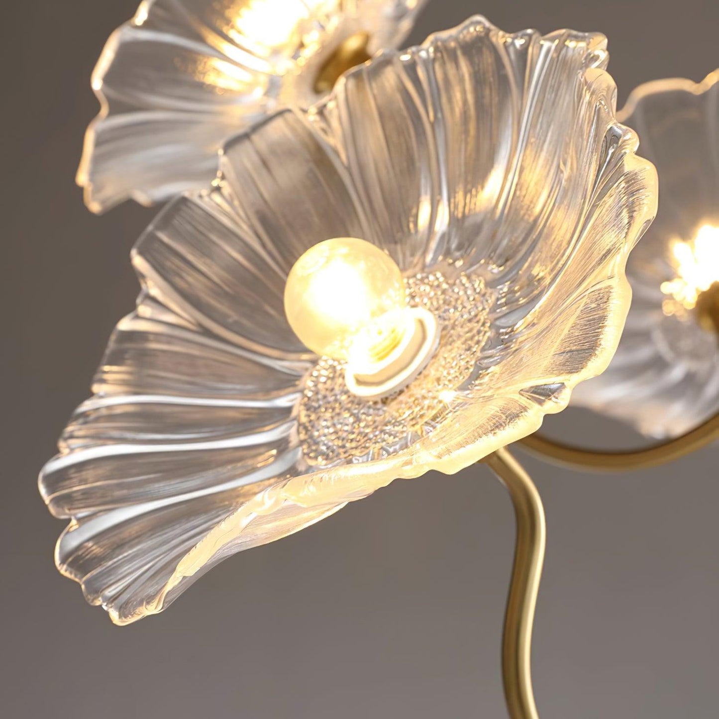 Glass flower chandelier
