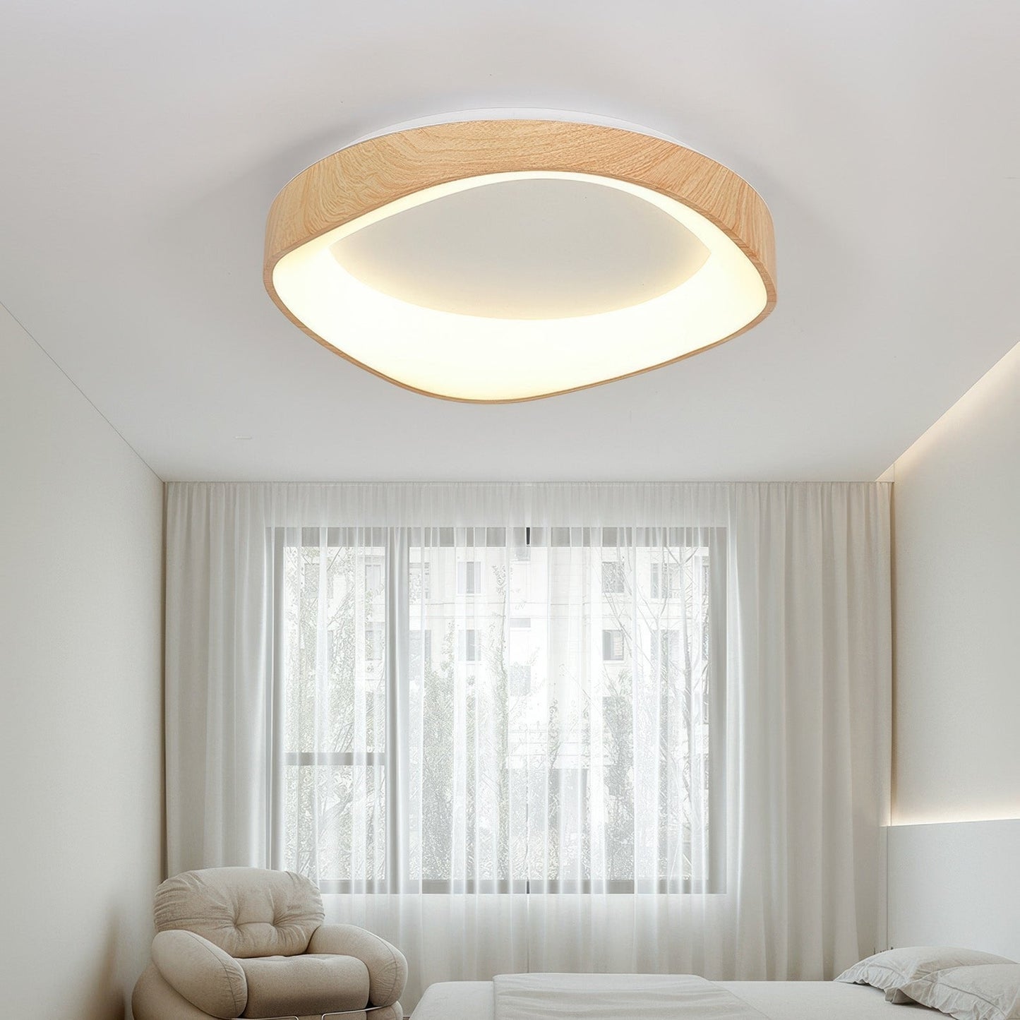 Artistic Wood Grain Ceiling Light