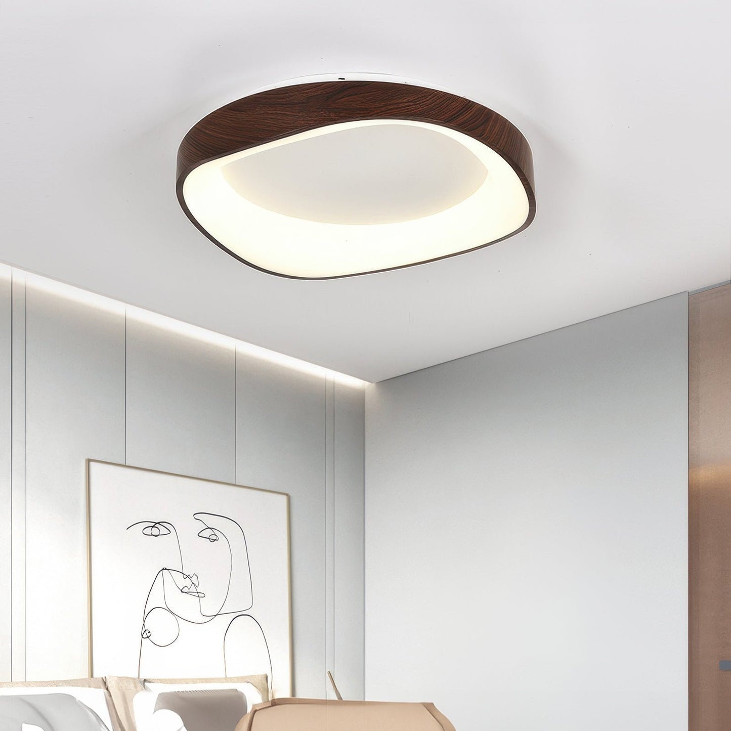 Artistic Wood Grain Ceiling Light