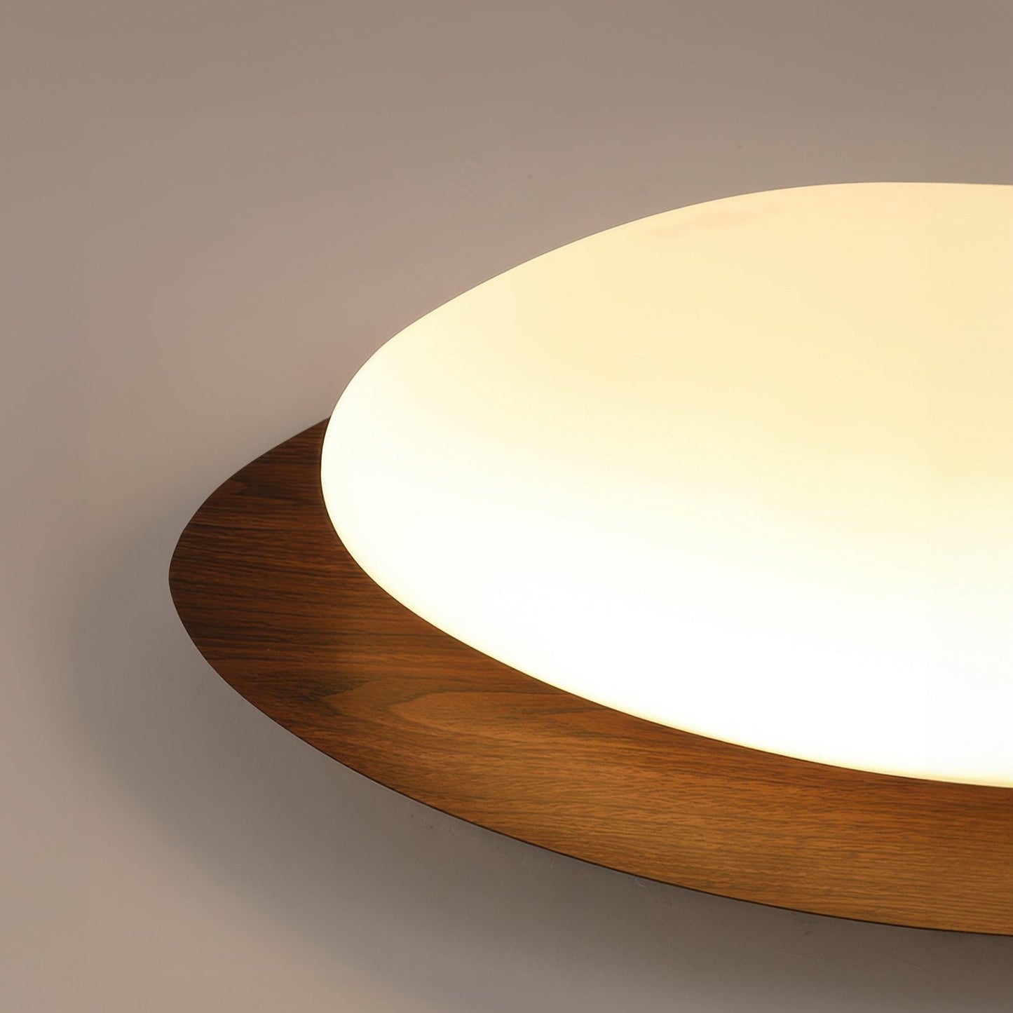 Scandinavian Pebble Wood Ceiling Light