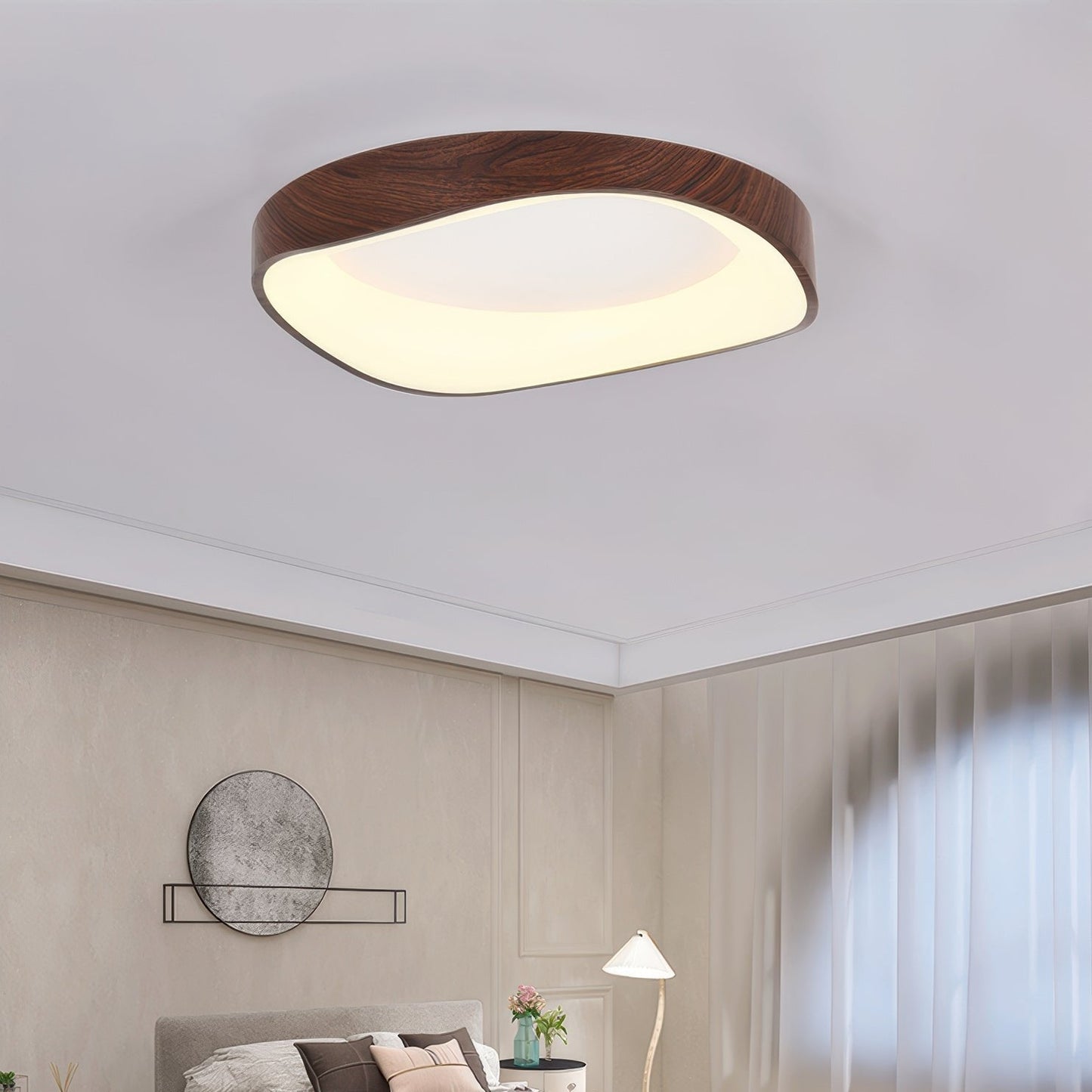 Artistic Wood Grain Ceiling Light