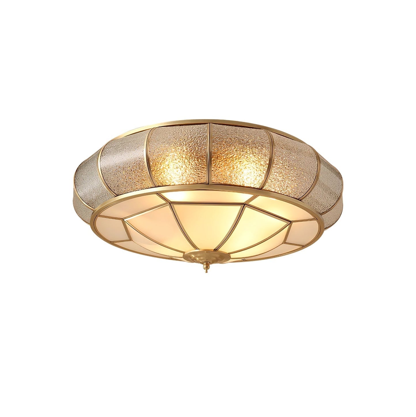 Round Textured Glass Ceiling Light