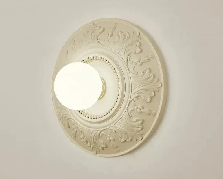 ParisGlow – Vintage White Round Lamp for Elegant Rooms