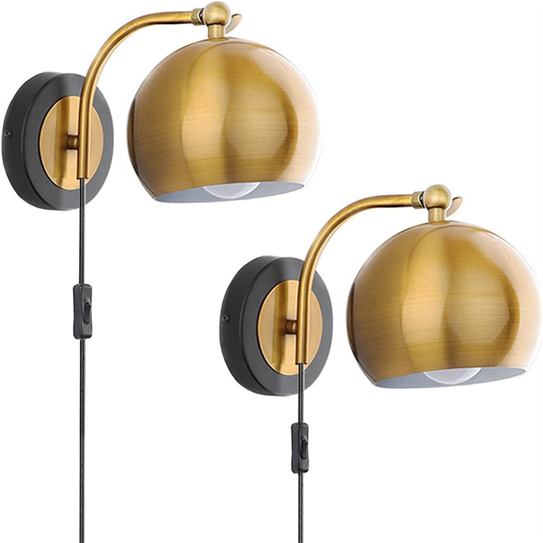 AntiqueGlow – Classic Vintage Wall Lamp with Plug for Elegant Spaces