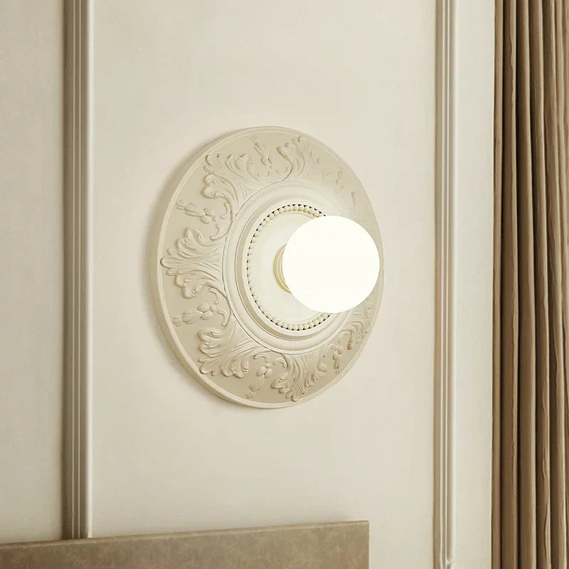 ParisGlow – Vintage White Round Lamp for Elegant Rooms