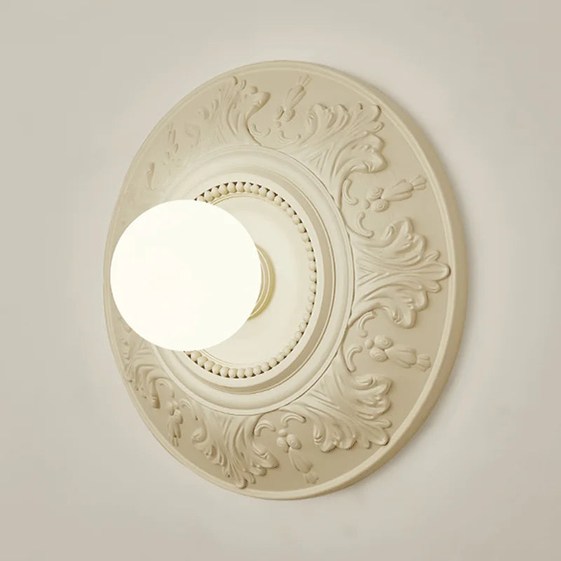 ParisGlow – Vintage White Round Lamp for Elegant Rooms