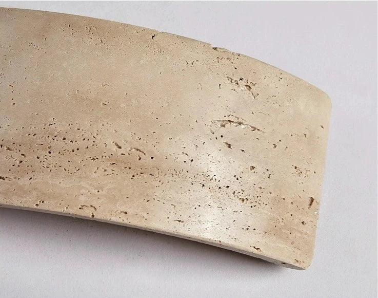 StoneLuxe – Minimalist Wall Lamp in Travertine
