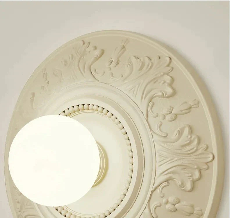 ParisGlow – Vintage White Round Lamp for Elegant Rooms
