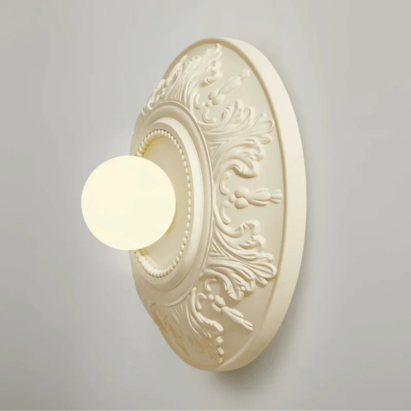 ParisGlow – Vintage White Round Lamp for Elegant Rooms