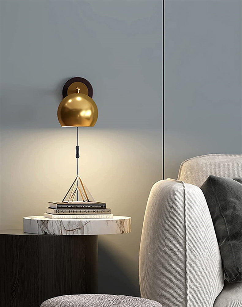 AntiqueGlow – Classic Vintage Wall Lamp with Plug for Elegant Spaces