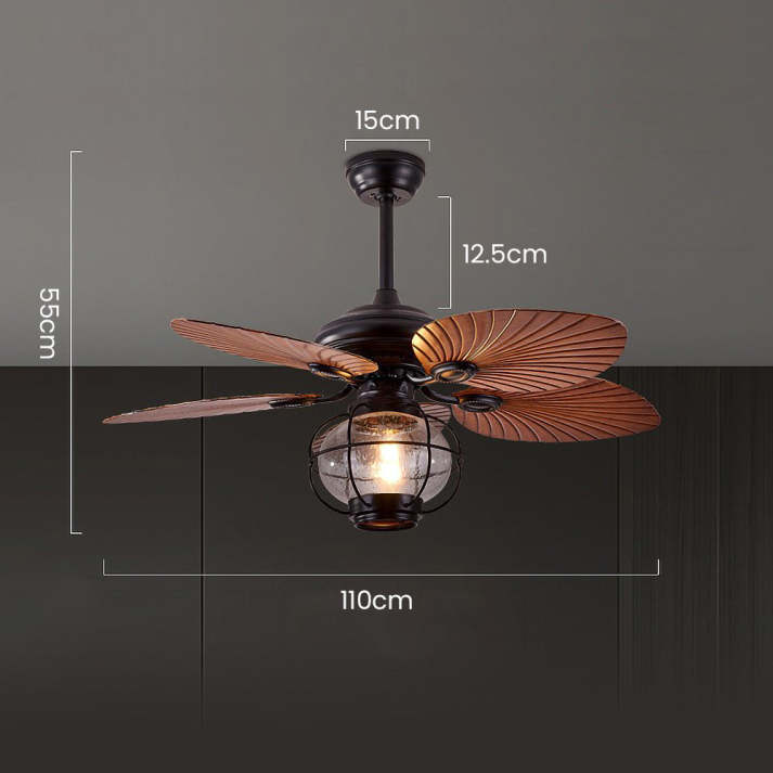 Black Vintage Ceiling Fan Light