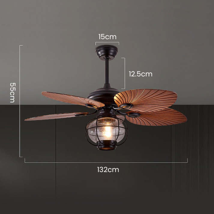 Black Vintage Ceiling Fan Light