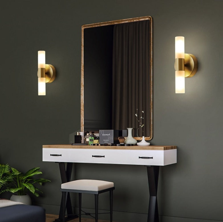 PrimeLume – Minimalist Gold Wall Lamp with Energy-Efficient LED
